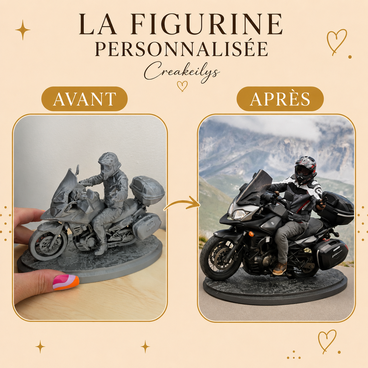 Figurine personnalisée de votre passion (moto,auto,...)