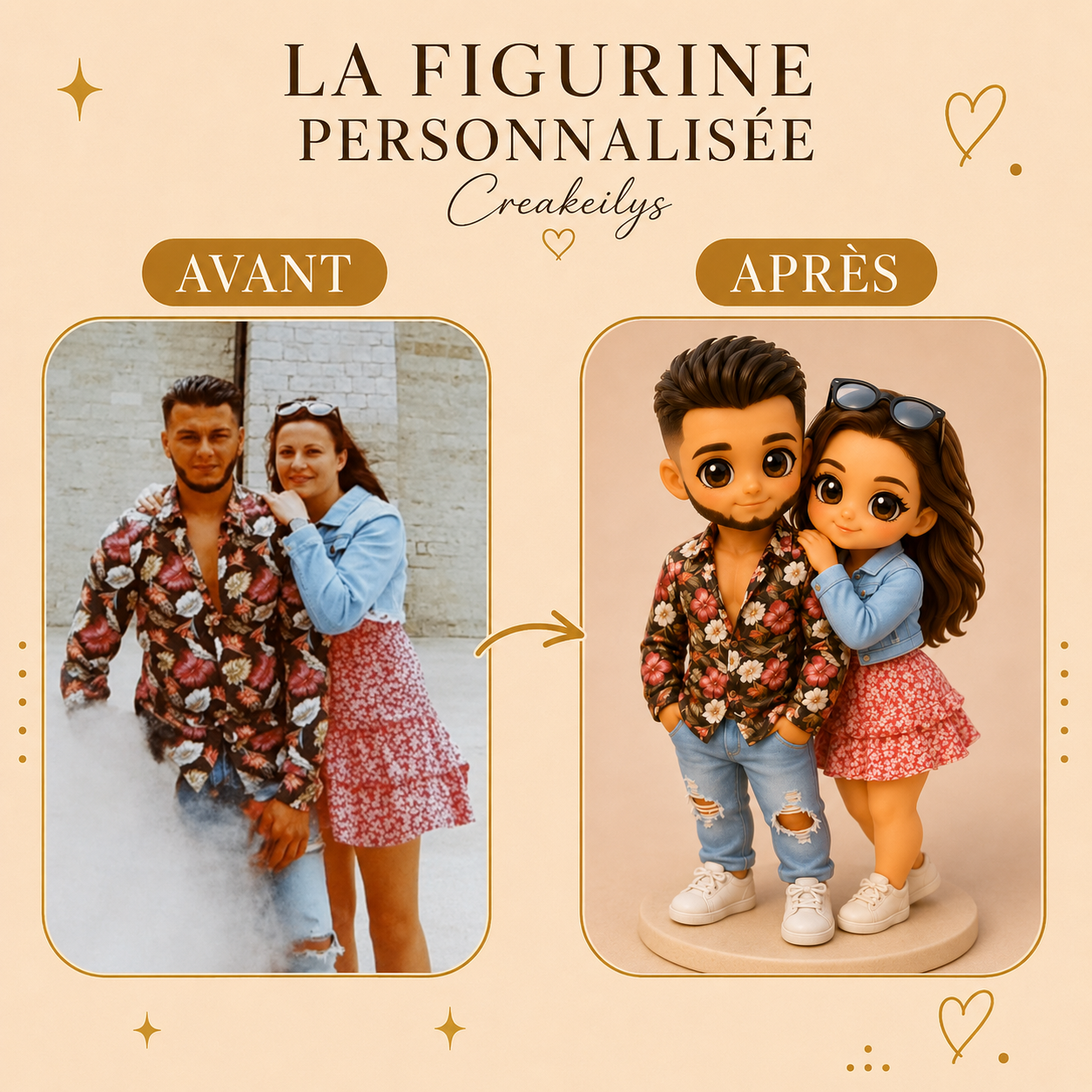 Figurine personnalisée couple